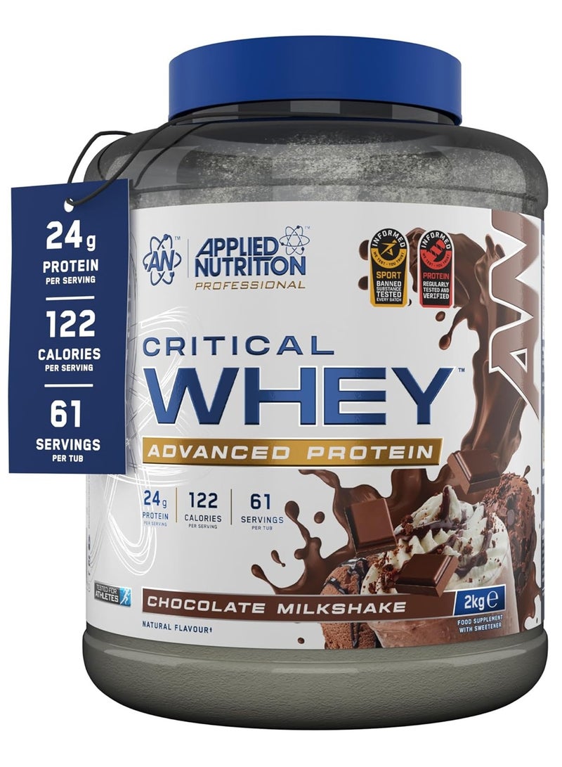 Applied Nutrition Protein, Critical Whey Protein-Chocolate Milkshake Flavor- 2 Kg - Image 1