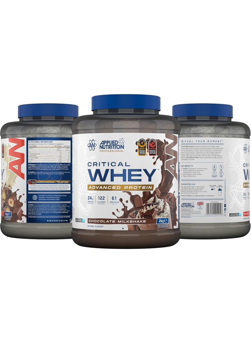 Applied Nutrition Protein, Critical Whey Protein-Chocolate Milkshake Flavor- 2 Kg - Image 3