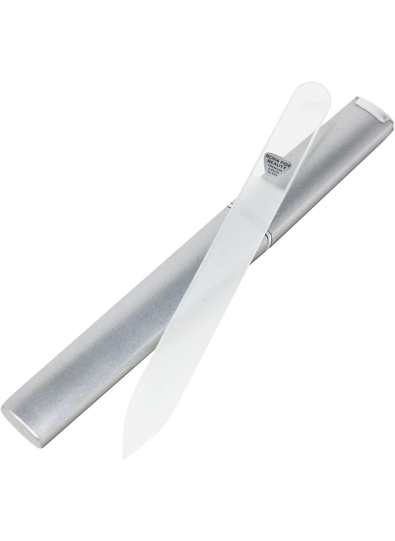 Bona Fide Beauty - Bona Fide Beauty Czech Glass Nail Files for Natural Nails (Clear) - 1Pc Crystal Nail Filer, Nano Glass File with Case Handcrafted in The Czech Republic - Image 1