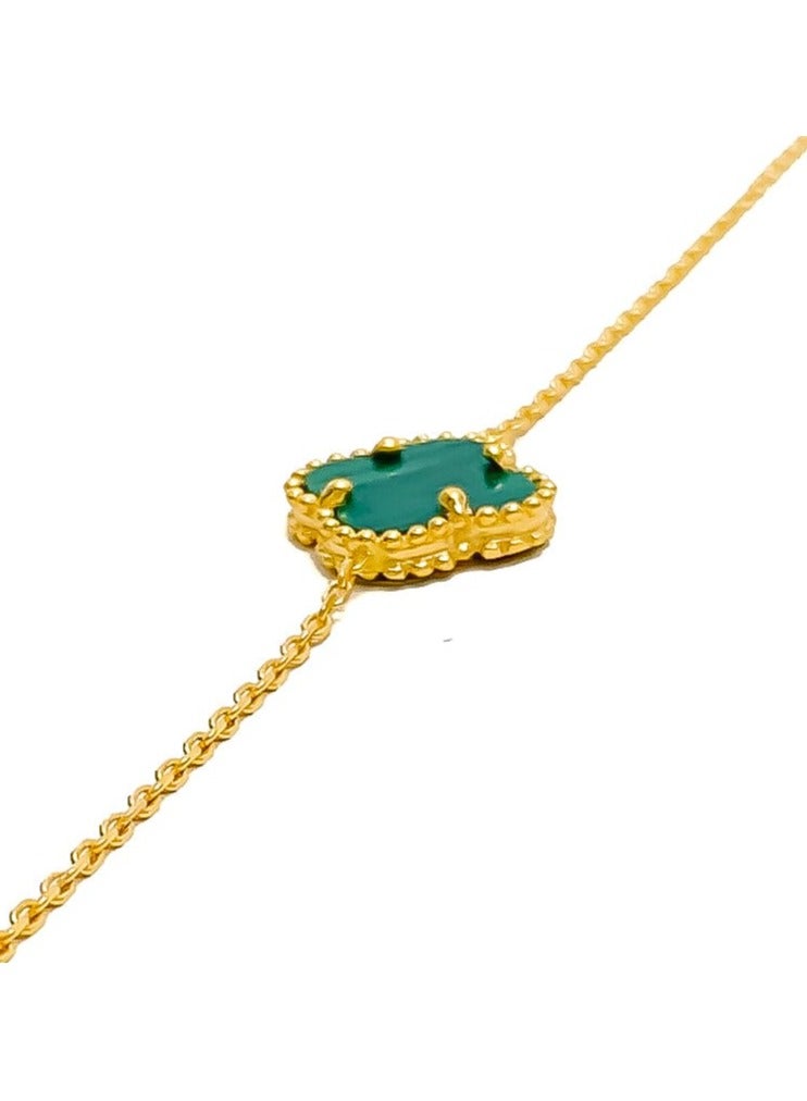 Luxuria Luxuryria 18K Gold Plated Stainless Steel Bracelet, Fashion Luxury Lucky Four Leaf Clover Shell Bracelet for Women, Jewelry Gift Bracelets for Women - Image 2