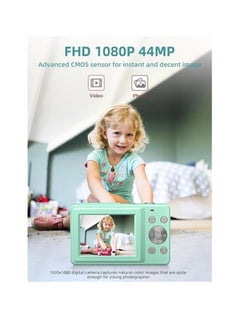 Generic 1080P Digital Cameras for Kids Boys Girls Compact Digital Point and Shoot Camera with 16X Zoom 32GB Card Small Kids Camera, Green  - Image 3