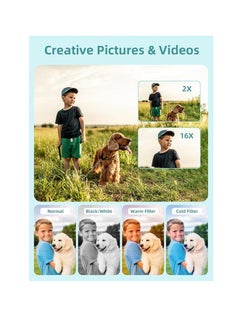 Generic 1080P Digital Cameras for Kids Boys Girls Compact Digital Point and Shoot Camera with 16X Zoom 32GB Card Small Kids Camera, Green  - Image 4