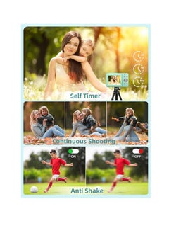Generic 1080P Digital Cameras for Kids Boys Girls Compact Digital Point and Shoot Camera with 16X Zoom 32GB Card Small Kids Camera, Green  - Image 5