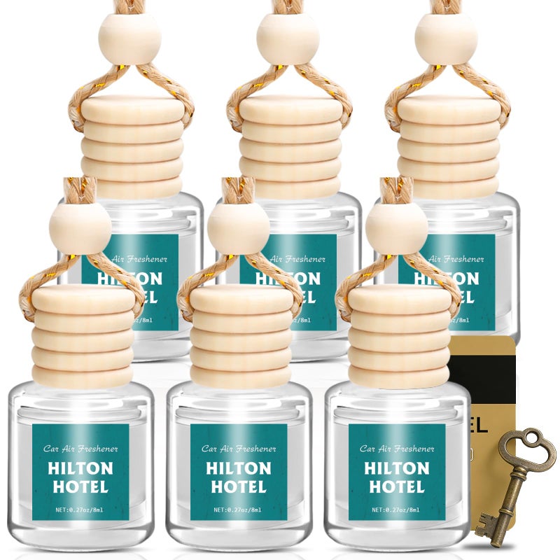 AROIC Premium Scent Car Air Freshener, 6 Pack Hotel Scent Collection Diffuser Set, Long Lasting Luxury Fragrance Essential Oil Aromatherapy, Hanging Air Freshener for Car Interior Accessories Unisex - Image 1