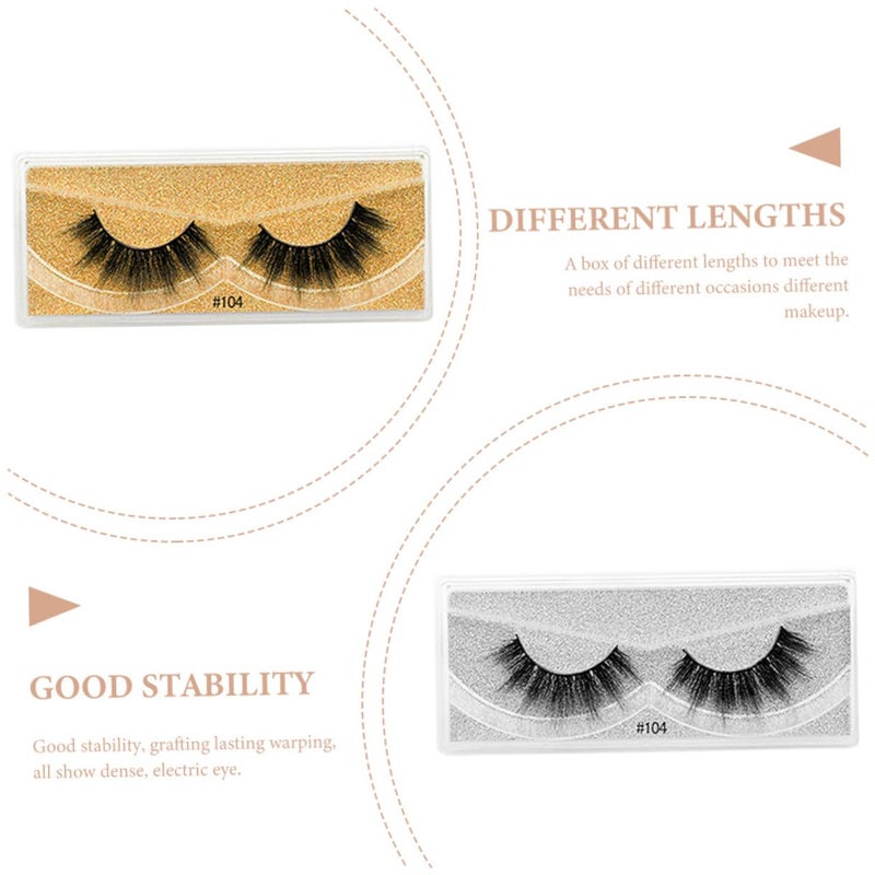12 Pairs Mixed Color False Eyelashes Set Dense 3d Curl Fiber Lashes for Women Natural Look Performance Makeup - Image 3
