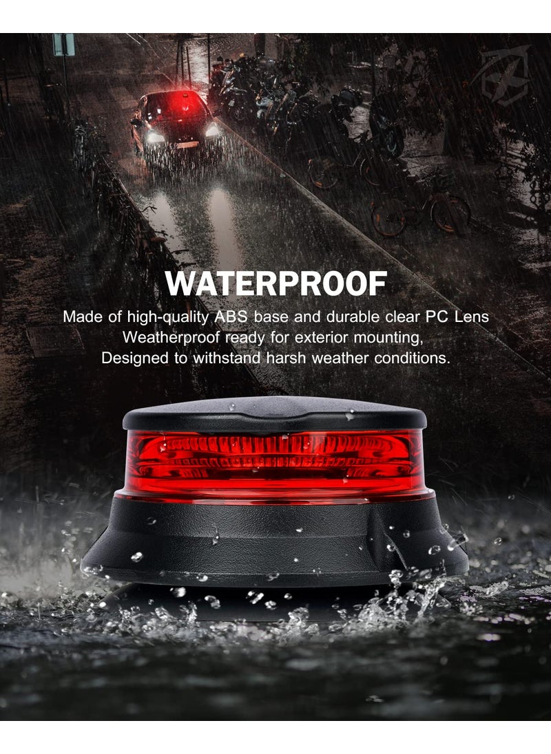 Xprite Xprite LED Rotating Beacon Light, 4.5Inch Super Bright Forklift Strobe Lights w/Magnetic Base for 12-24V Construction Truck Patrol Car Tractor Golf Carts-Red  - Image 3
