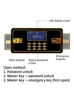 JoyousSto Fireproof Safe Box for Home Electronic Home Security Safe with Programmable Keypad Lock, Secure Documents Money Valuables LED Display Size 40x36x30cm Black  - Image 2