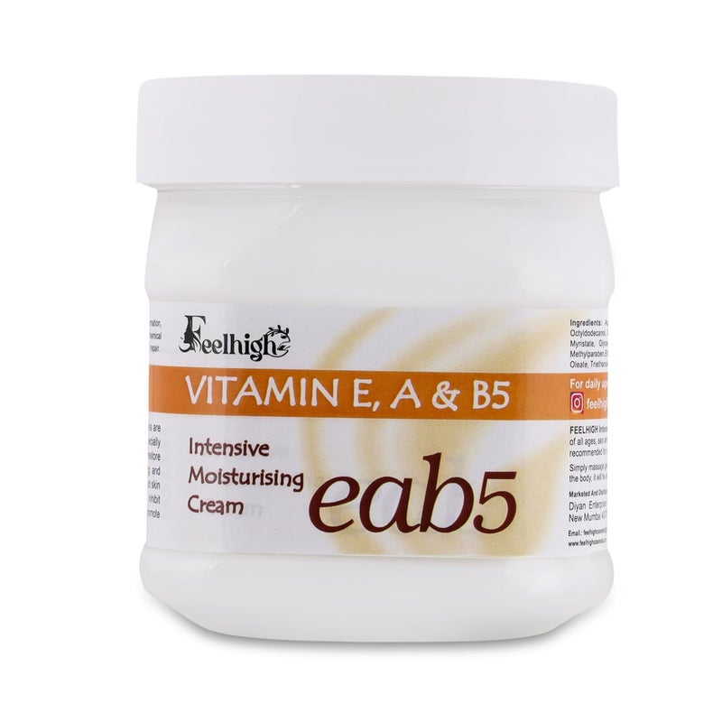 Feelhigh Vitamin E A  B5 Intensive Moisturizer Cream 500ml Helps Protect Skin From Sun Smoother Skin and Moisturizer Skin All Type of Skin Men and Women - Image 1