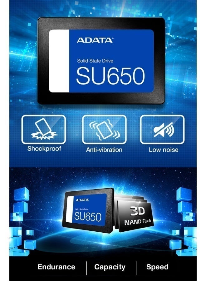 ADATA Ultimate SU650 Solid State Drive | 512GB Fastest SSD Internal Solid State Drive for Laptop Desktop PC - Image 2