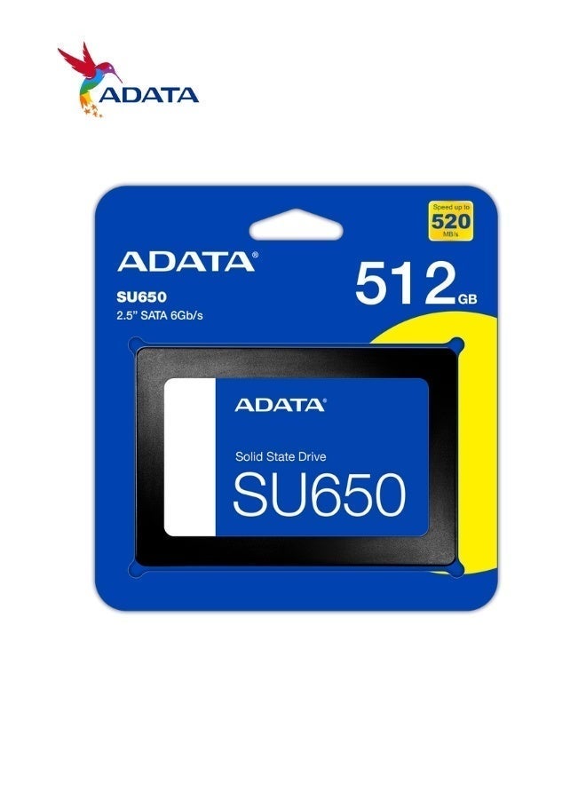 ADATA Ultimate SU650 Solid State Drive | 512GB Fastest SSD Internal Solid State Drive for Laptop Desktop PC - Image 1