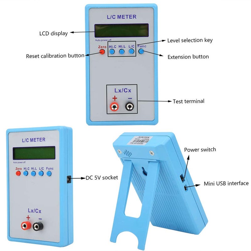 LC 200A ABS مقياس رقمي متعدد محمول باليد لقياس السعة والحث للأبحاث العلمية - Image 5