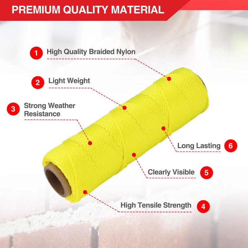 Goldblatt Mason Line, 250 Feet #18 Braided Nylon String, Perfect for Gardening or Masonry Tools - Image 2