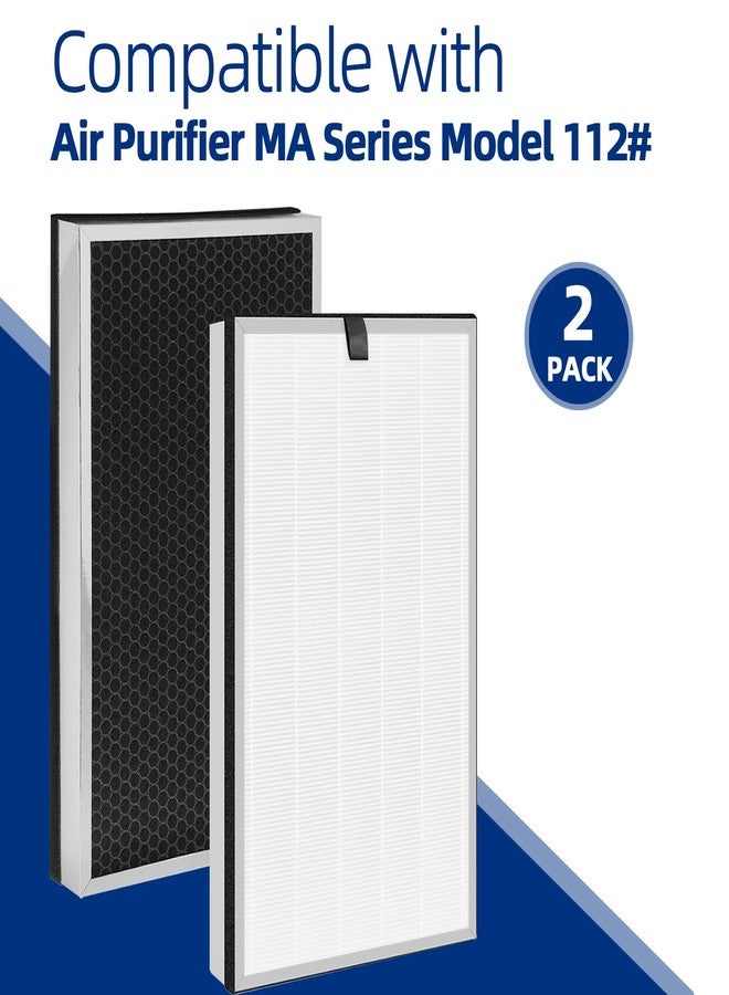 ADDFRESH 112 Air Purifier Replacement Filter: Compatible with MA Series 112 Air Purifier V2.0, 3 in 1 Pre-filter, Pleated Filter and Activated Carbon Filter, 2 Pack - Image 2