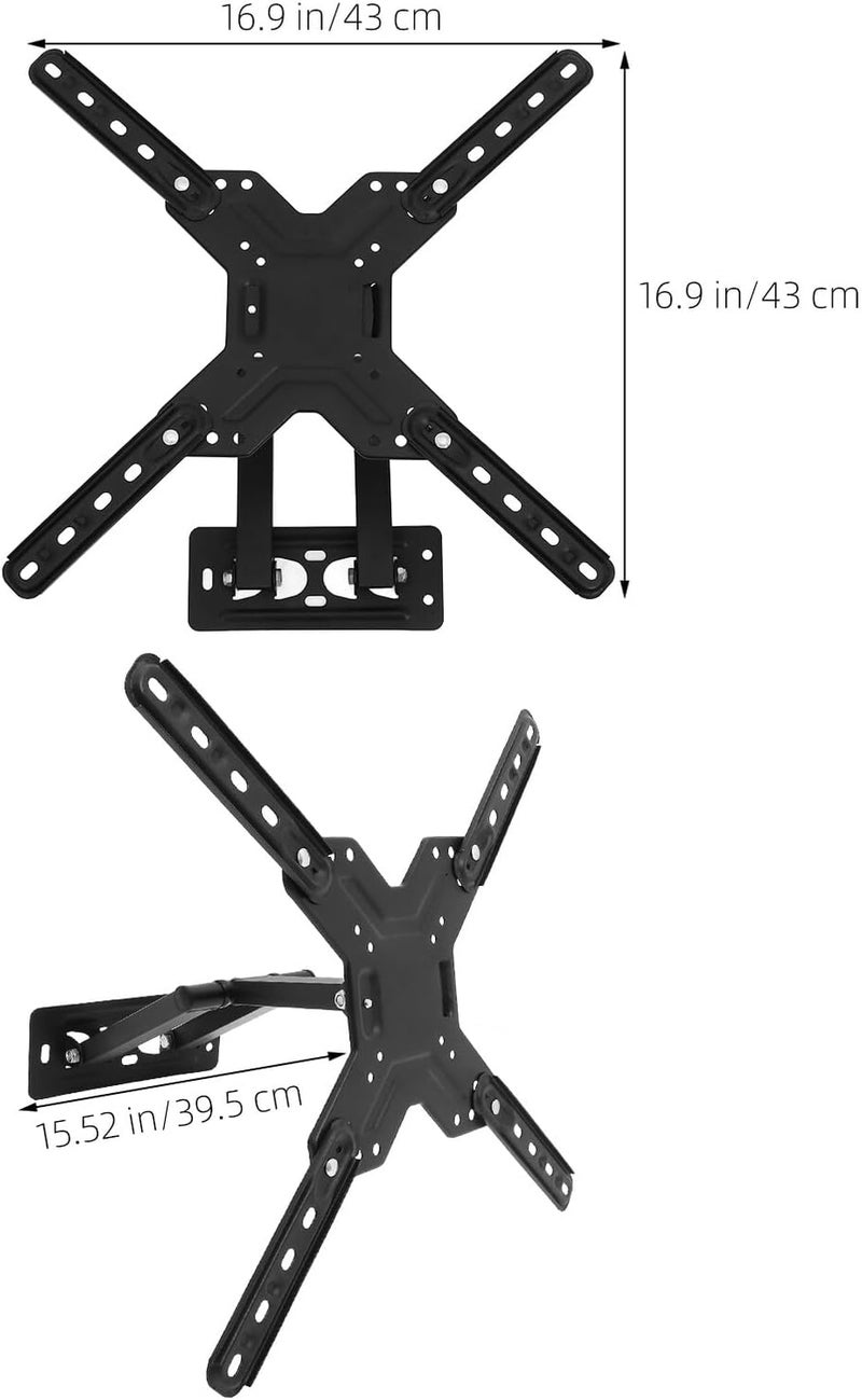 Tv Wall Mount Bracket for - Tvs Full Motion Swivel Tilt Rotatable Cold-Rolled Steel Wall-Mounted Display Stand Easy Installation and Secure Support in Black - Image 5