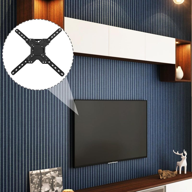 Tv Wall Mount Bracket for - Tvs Full Motion Swivel Tilt Rotatable Cold-Rolled Steel Wall-Mounted Display Stand Easy Installation and Secure Support in Black - Image 3