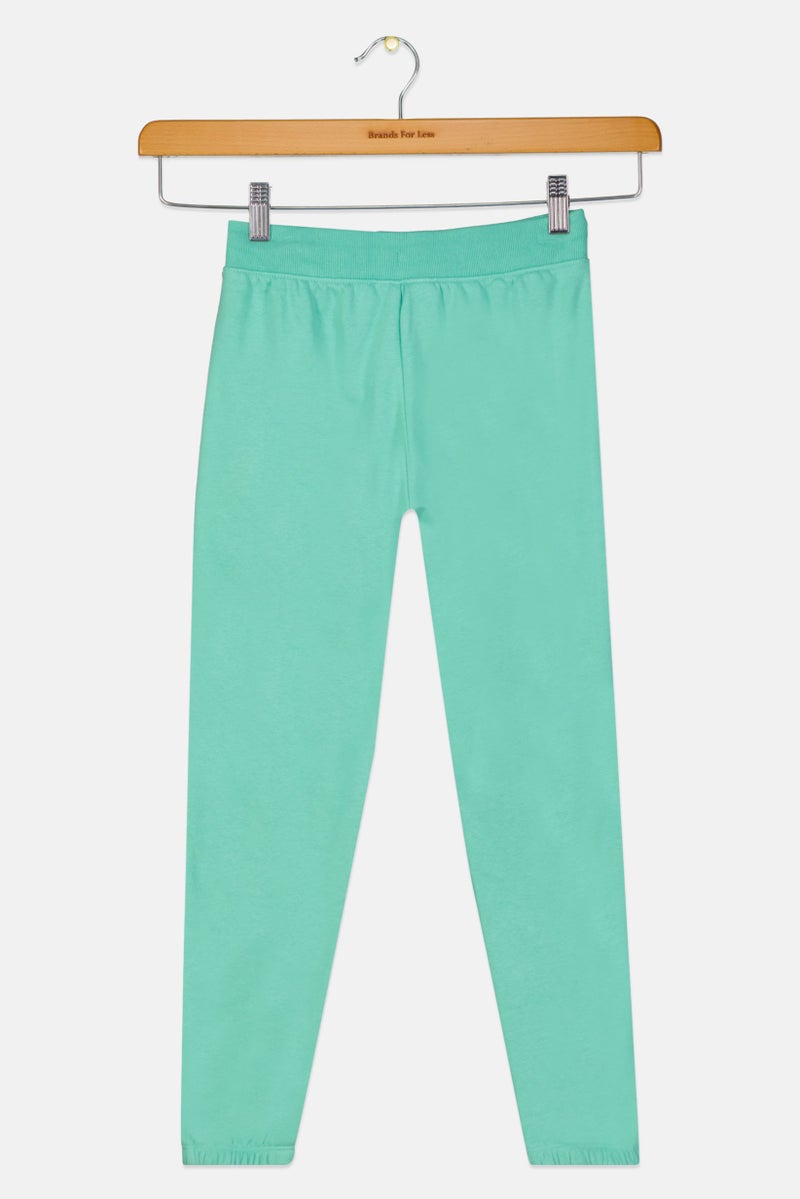 GAP Kids Girl Brand Logo Joggers Pants, Mint Green  - Image 2