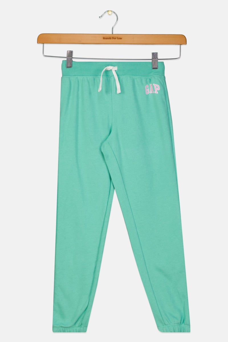 GAP Kids Girl Brand Logo Joggers Pants, Mint Green  - Image 1
