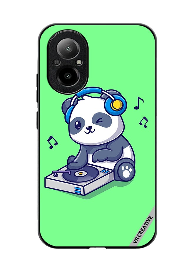 VR CREATIVE Protective Case Cover For Realme C67 4G Panda Playing Music Design Multicolour - Image 1