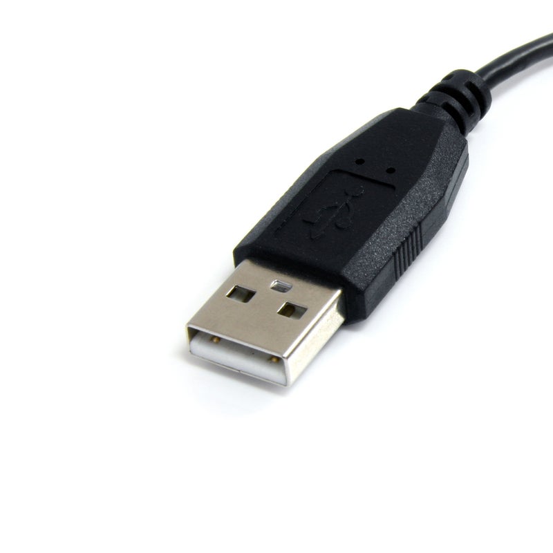 StarTech.com 1 ft. (0.3 m) USB to Micro USB Cable - USB 2.0 A to Left Angle Micro B - Black - Micro USB Cable (UUSBHAUB1LA) - Image 3