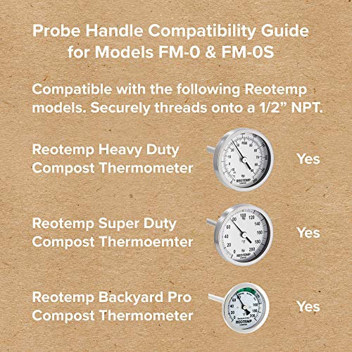 REOTEMP FM-0 Orange Probe Handle for Compost Thermometers - Image 2