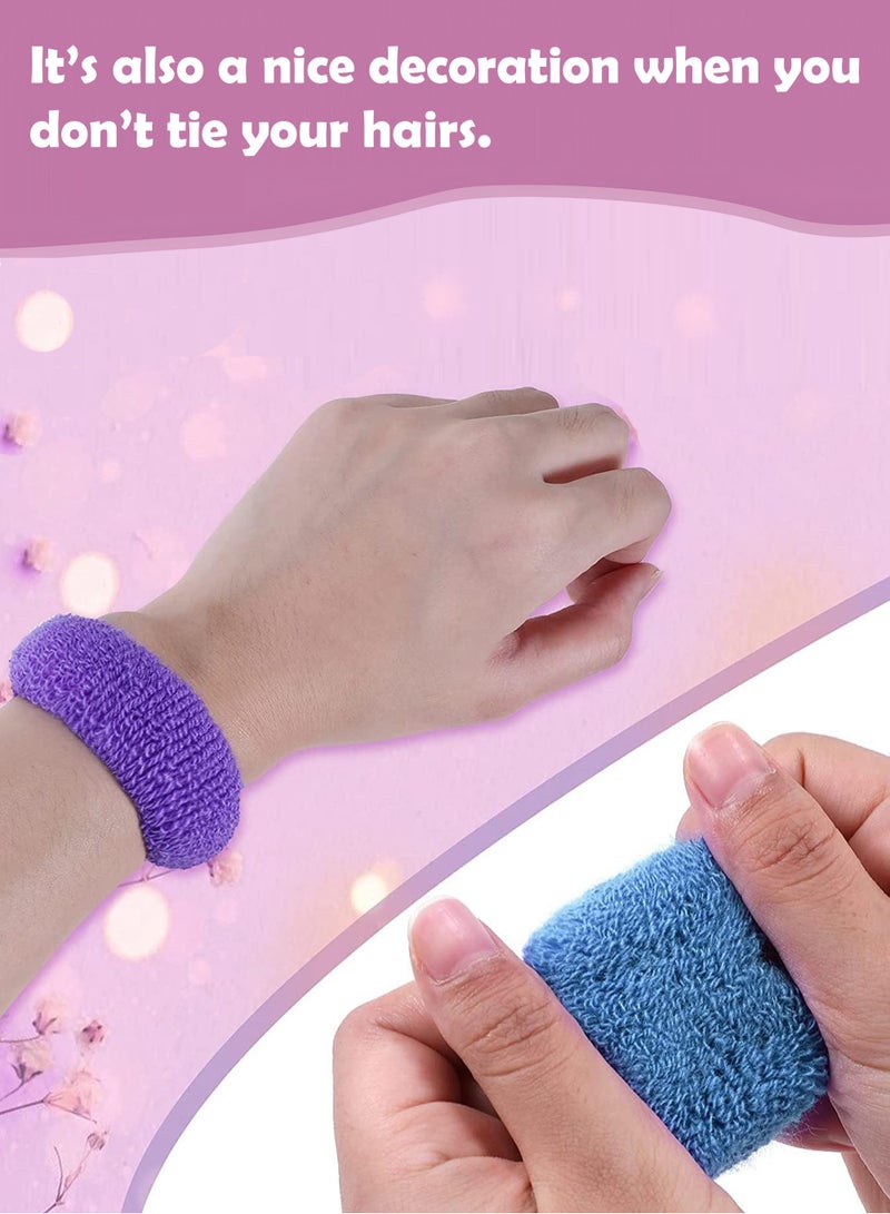 Lelet 12-Pack Large Hair Ties for Thick Curly Hair – Seamless Stretch Hair Bands – Soft Ponytail Holders – 2-Inch Diameter – 12 Assorted Colors – Strong Elastic Rubber Bands for Women - Image 4