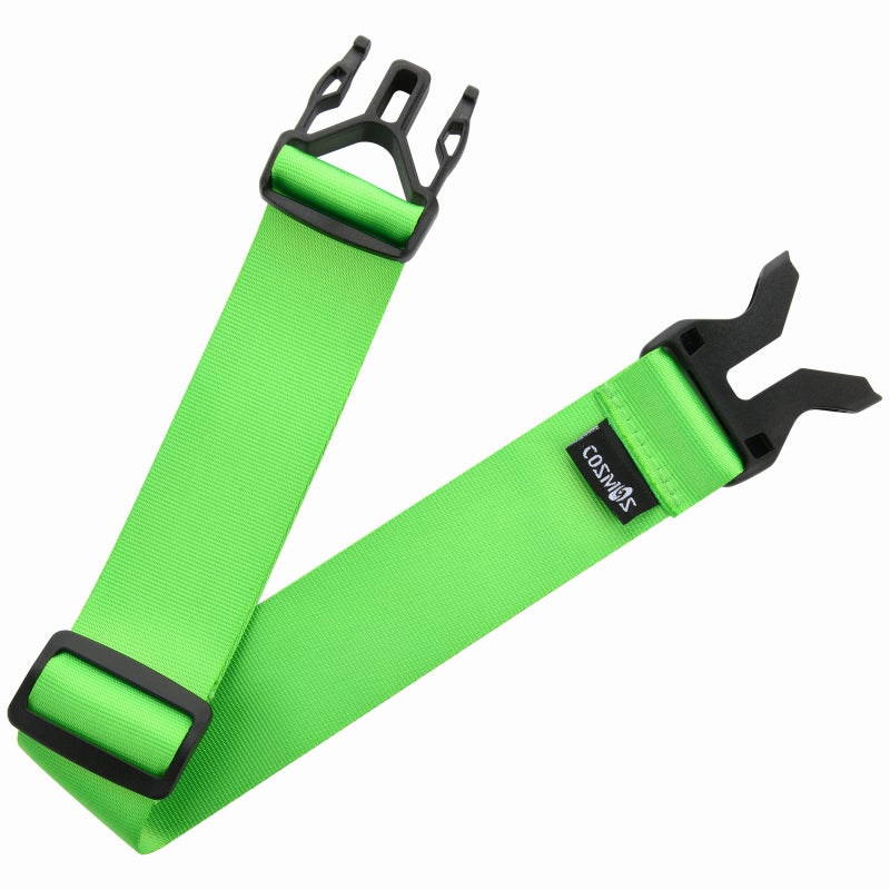 COSMOS Cosmos Premium Nylon Add-A-Bag Travel Luggage Strap Belt with Quick Release Buckle (Fluorescent Green)  - Image 1