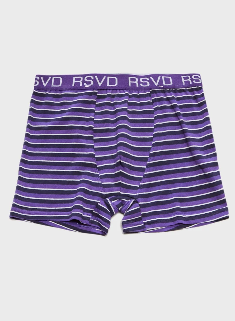 Reserved Teen 3 Pack Striped Boxer Shorts