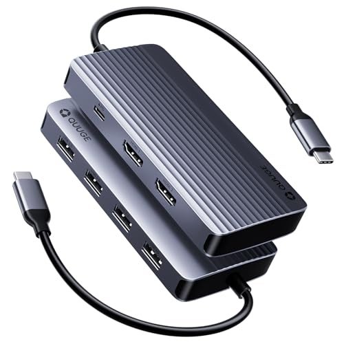 QUUGE Docking Station Dual Monitor 2 HDMI, 7 in 1 USB C Hub with Dual HDMI 4K, PD Charging, 5Gbps USB 3.0, 3 USB2.0, USB C Docking Station for Dell XPS/HP/Lenovo/Surface/Yoga etc - Image 1
