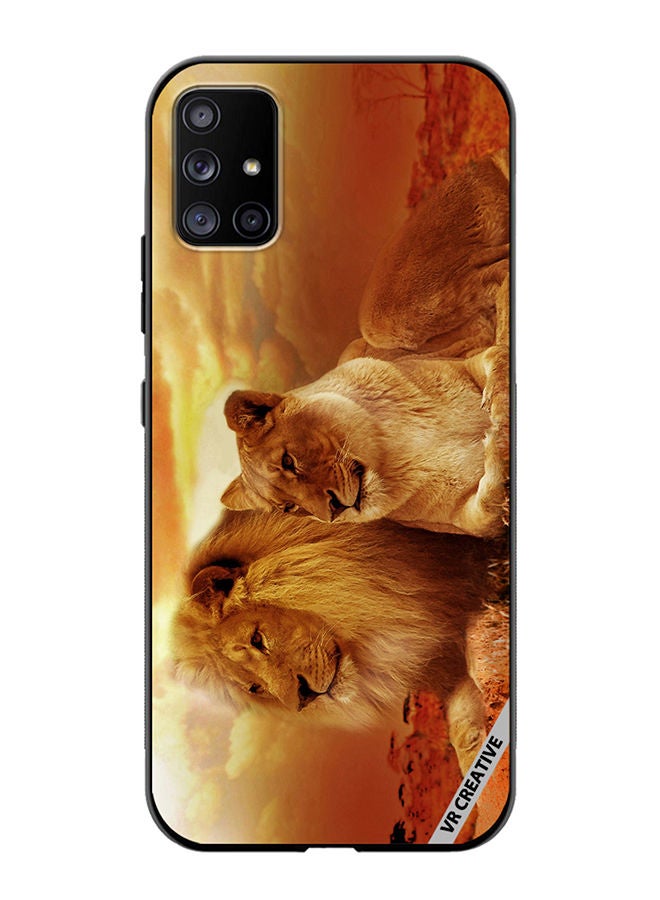 VR CREATIVE Protective Case Cover For Samsung Galaxy A71 5G King Queen Of Jungle Design Multicolour - Image 1