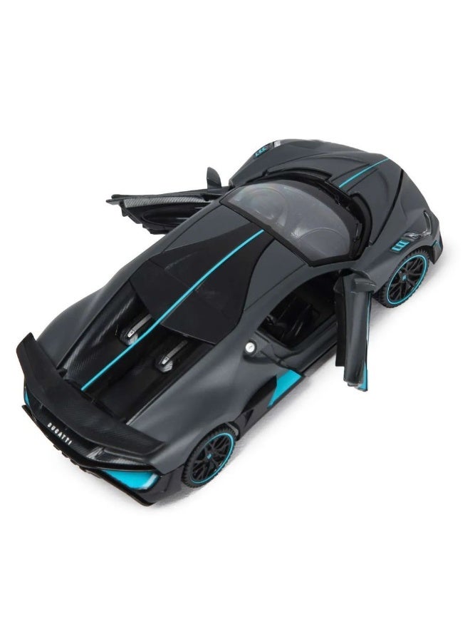 راستار سيارة بوغاتي ديفو 1:32 مع أضواء وأصوات - سوداء - 64200 - Image 3