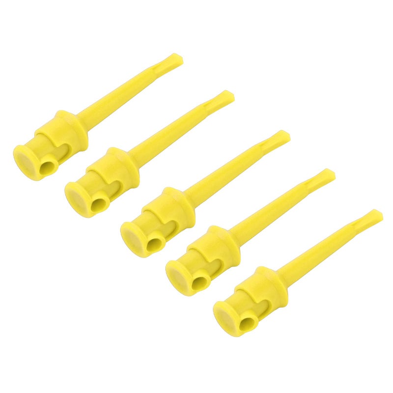 Yellow Insulated Test Hook Clips for Voltage and Circuit Testing 10Pcs Soldering Electronic Hooks - Image 3