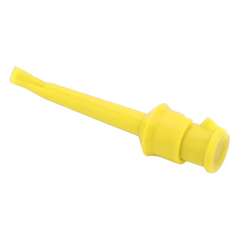 Yellow Insulated Test Hook Clips for Voltage and Circuit Testing 10Pcs Soldering Electronic Hooks - Image 4