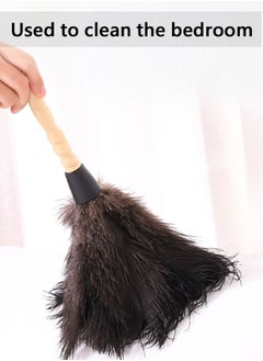 HAWAWA Feather Duster, 35cm Black Feathers with Wood Handle, Reusable and Washable Car Dusters, Eco-Friendly Cleaning Dusters for Home, Office and Kitchen  - Image 5