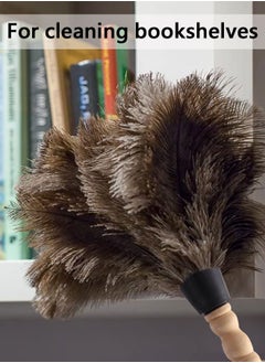 Feather Duster, 35cm Black Feathers with Wood Handle, Reusable and Washable Car Dusters, Eco-Friendly Cleaning Dusters for Home, Office and Kitchen - pzsku/Z843DE27B26511414F6BFZ/45/_/1736061566/ad1ac9e6-aa0d-4575-a751-2f2765ae1e48