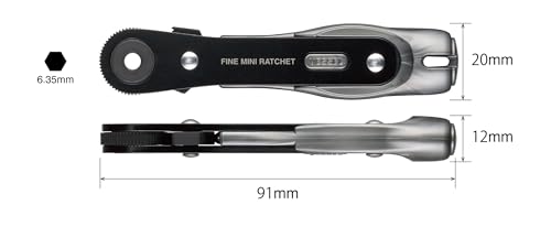 Vessel TD26 Ultra Thin Fine Mini Ratchet Screwdriver Straight Type 4 Sockets Included - Image 3