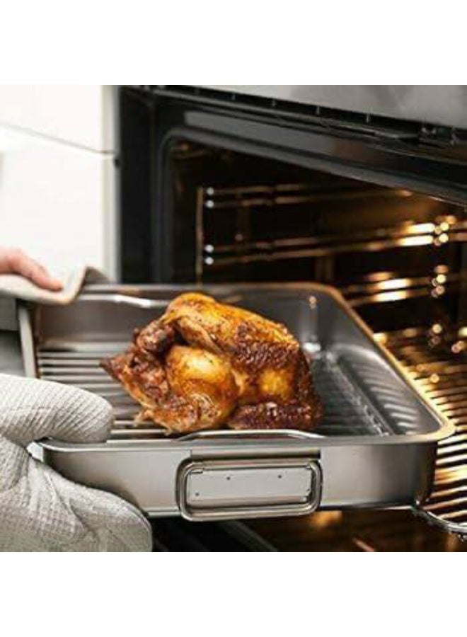 Grill tray - stainless steel net + stainless steel tray - Image 1