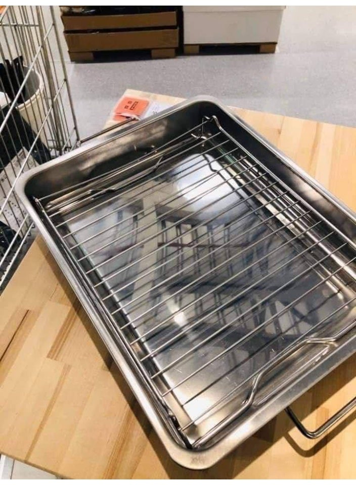 Grill tray - stainless steel net + stainless steel tray - Image 2