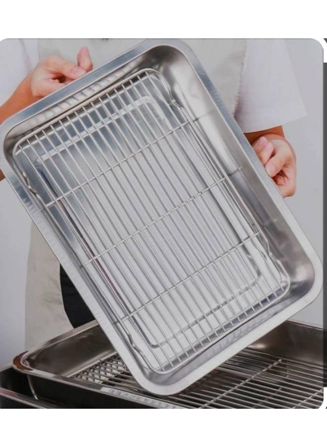 Grill tray - stainless steel net + stainless steel tray - Image 4