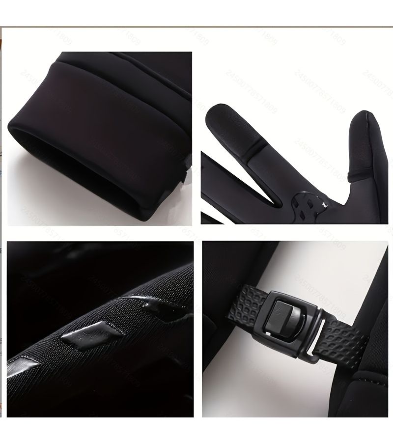 XL Flip Cover Warm Gloves Touchscreen Wind Resistant Unisex Outdoor Cycling Skiing Running - Image 3