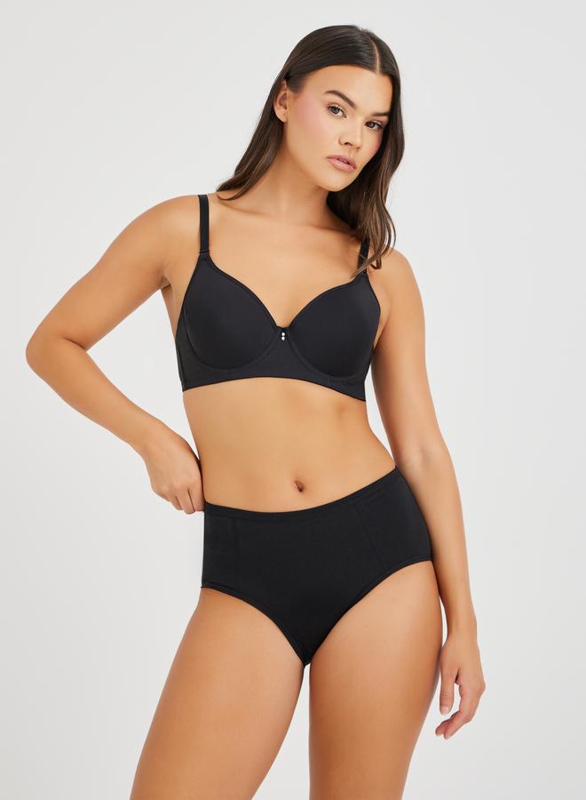 ستايلي ستيلا عبوة من 3 - سراويل داخلية قطنية سادة كاملة - Image 3