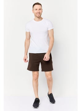 adidas Originals Men Sportswear Fit Brand Logo Training Shorts, Brown  - Image 2