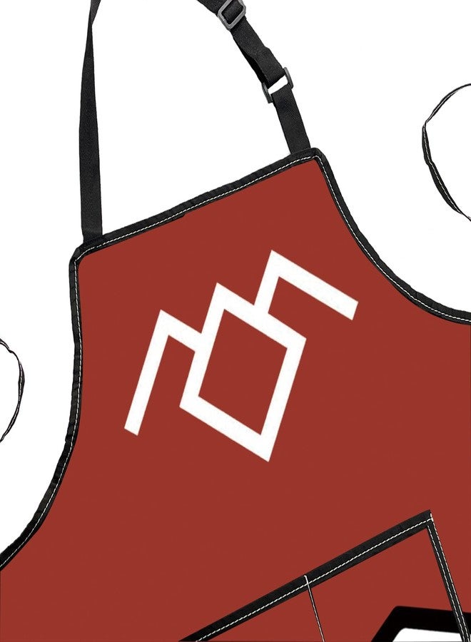 POFULL TV Show Inspired Gift Red Black & White Welcome To To T Peaks Apron With Pockets (Red Black White Apron) - Image 3