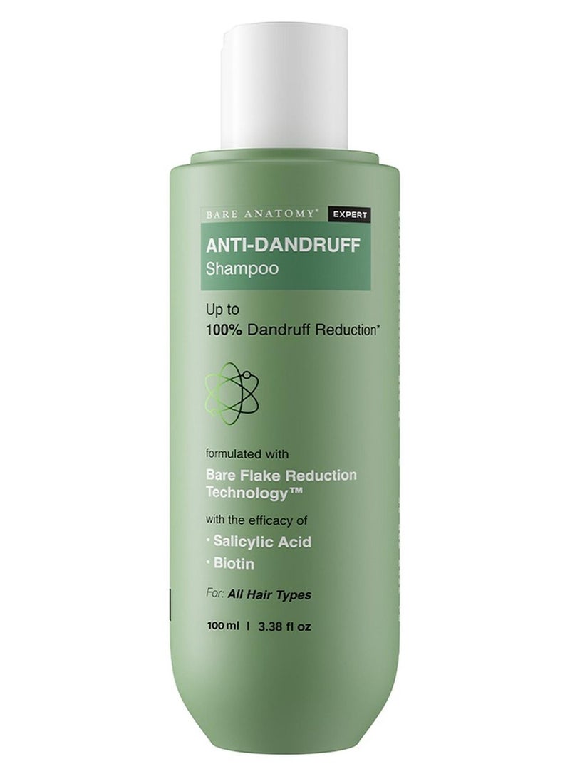 BARE ANATOMY Anti Dandruff Shampoo | Salicylic Acid & Biotin | Targets Oily Scalp and Sheds Dry Flakes | 100ml - Image 2