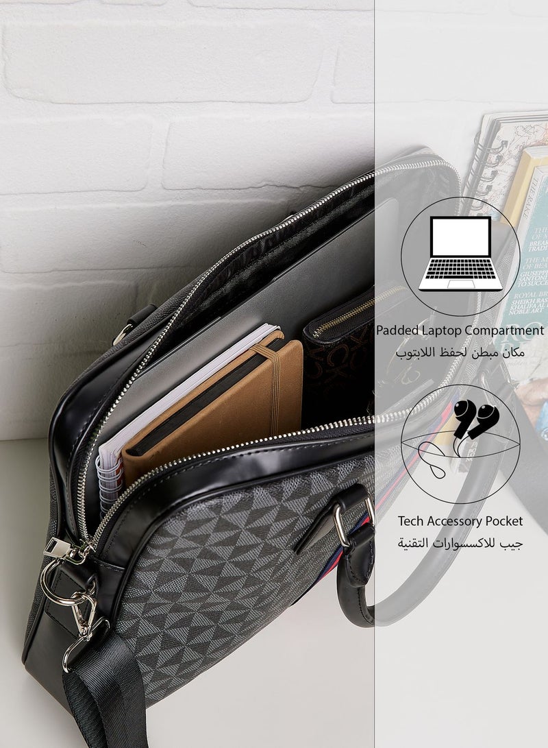 Robert Wood Premium Webbing Detail Laptop Bag  - Image 4