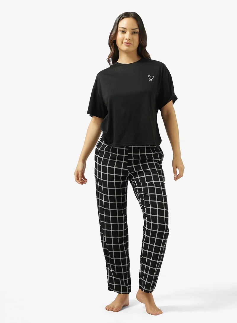 Ginger Relaxed Fit T-shirt & Pyjam Set