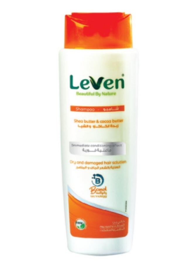 LEAVEN Shampoo + conditioner to care for dry and damaged hair with cocoa and shea butter extracts 2*400 ml  - Image 3