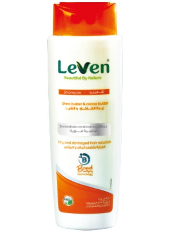 LEAVEN Shampoo + conditioner to care for dry and damaged hair with cocoa and shea butter extracts 2*400 ml  - Image 4
