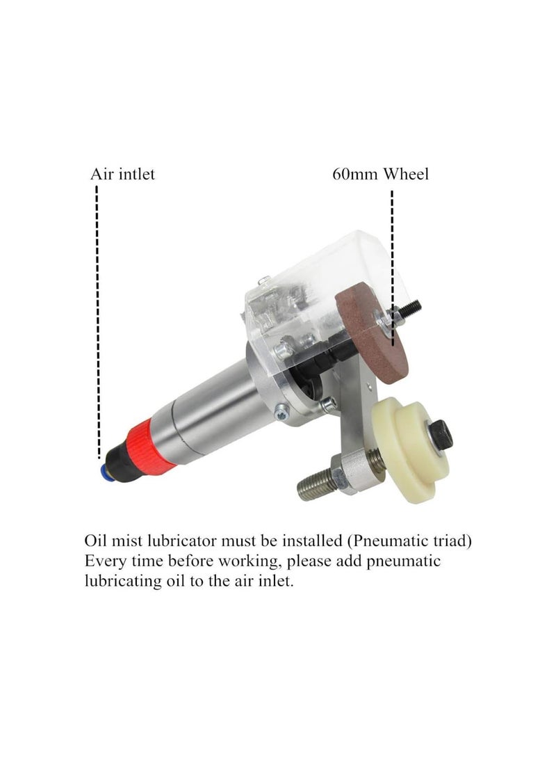 silvercnc Handheld Low-E Glass Coating Edge Deletion Tool w/ 60mm Wheel Glass Coating Removing Machine Pneumatic Glass Edge Film Remover  - Image 5