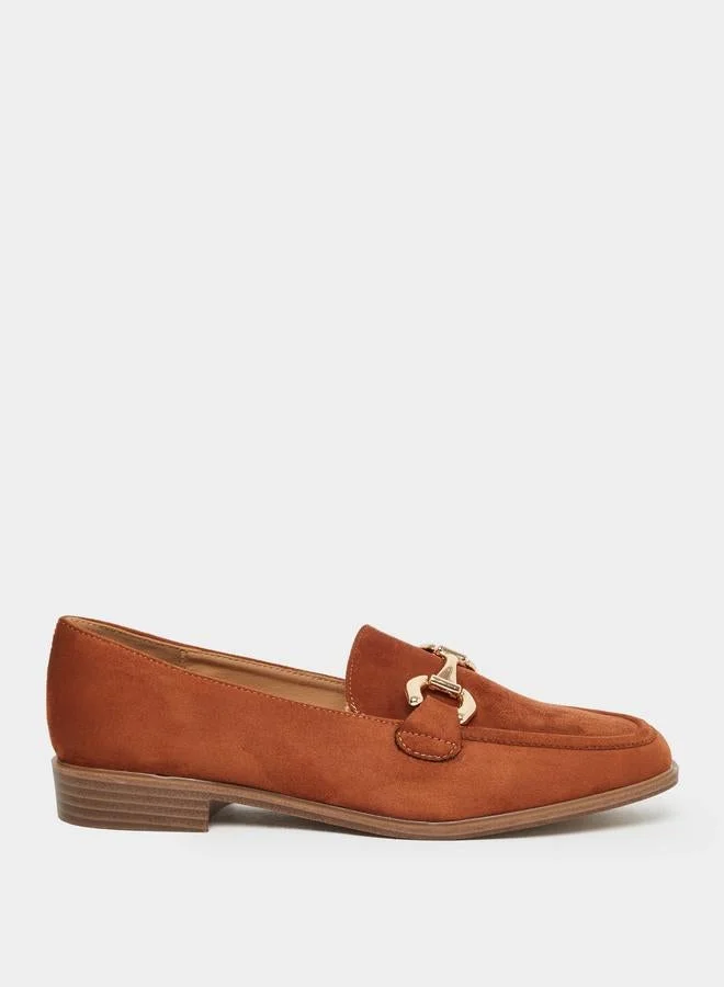 Styli Women Brown Suede Loafers
