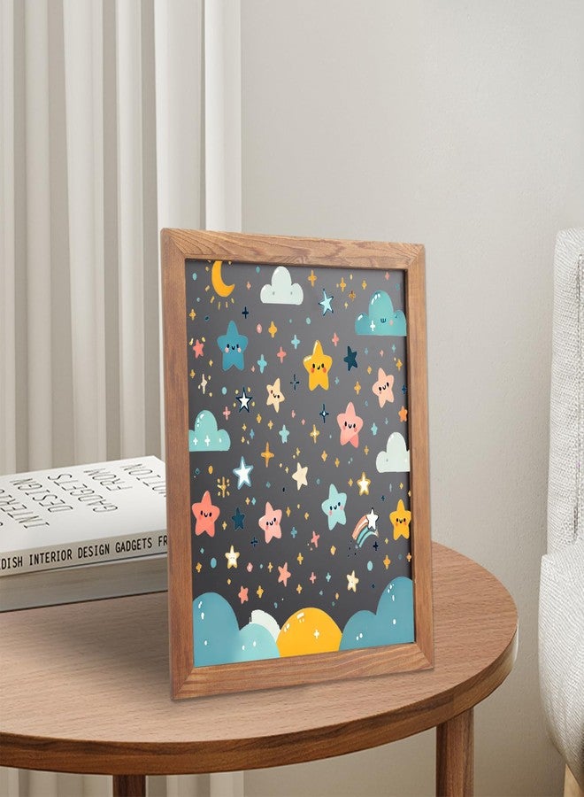 LOPYXBR 2 PCS 12x14 Inch Small Chalkboard Signs with Stand Black Magnetic Chalkboard Tabletop Non-Porous Surface with Rustic Pine Wood Frame Chalkboard Easel Sign for Kitchen, Wedding - Image 5
